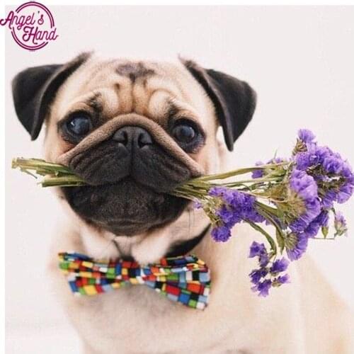 Full Diamond Painting Cross Stitch kits 3d round Diamond Mosaic pasted full diamond embroidery animal dog Handmade Home Decor