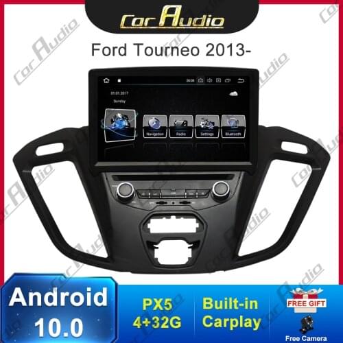 8'' Android 10 IPS HD Screen In Dash 2 Din Car DVD Music Video Stereo Headunit For Ford Tourneo Transit Custom 2013+CarPlay