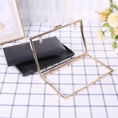 Metal Frame Box Purses Handles for DIY Handbags Evening Bag Clutch Accessories LX9F