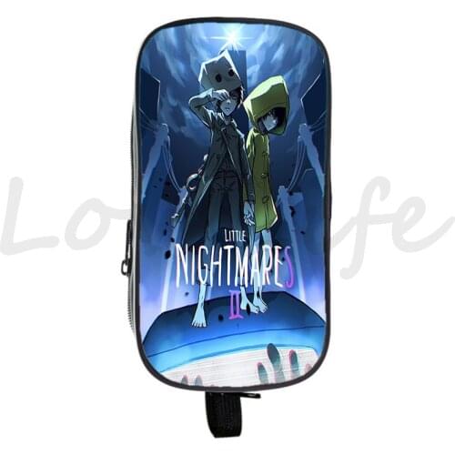 Little Nightmares Pencil Case Kawaii School Supplies Stationery Zipper Make Up Pouch Cosmetic Bag kids boys girls Storage Bag