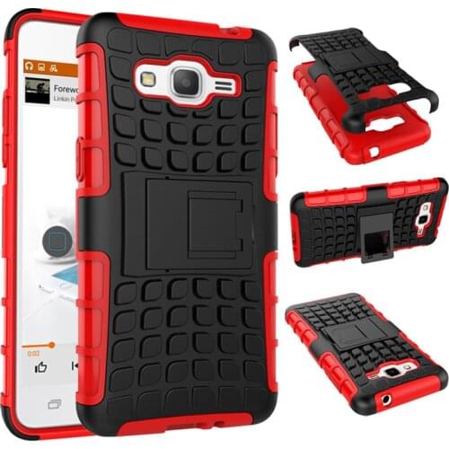 For Samsung G 530 Case Dual Layer Armor Hybrid PC + TPU KickStand Cover Case for Samsung Galaxy Grand Prime G530 G530H G5308W