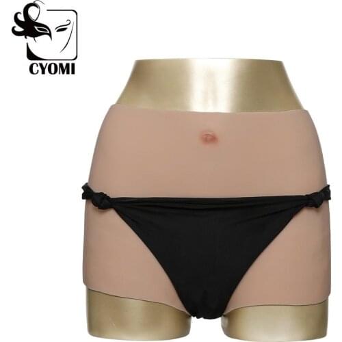 CYOMI 1G M/L/XL Sexy silicone boxers fake vagina short pantys male to female underwear for Crossdresser transgender make love