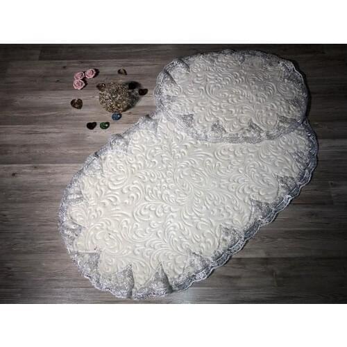 French lace 2 li Bath Mat Toilet Seat Pad