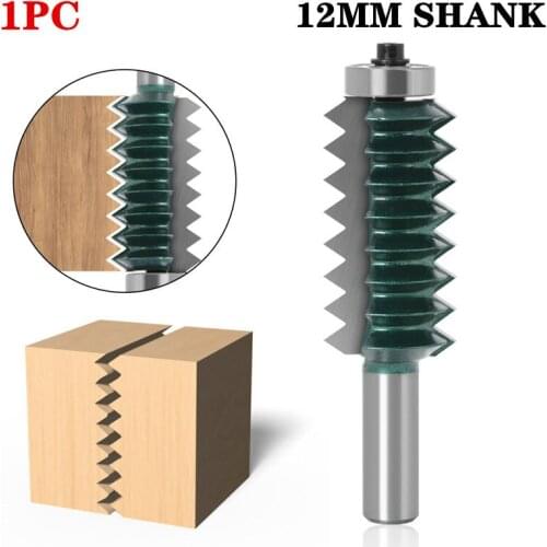 1pc 12mm Shank V joint Router Bit for Wood Finger Joint Glue Mill Cutter Raised panel Tenon Woodwork Cone Machine Tenoning Bit
