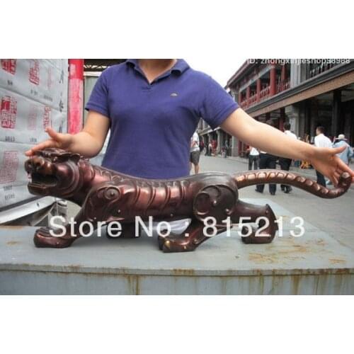 Wang 000202 Chinese Huge classical Red Bronze Money Tiger Statue