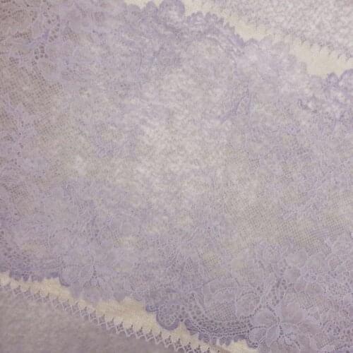 #82 Violet Lace 22.5CM Wide 2 yards/lot Stretch Elastic Lace Fabric Edge Trim DIY Sewing Supplies Handmade Crafts