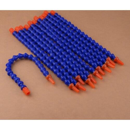 LETAOSK New 12pcs 1/4" Blue and Orange Flexible Water Plastic Oil Coolant Pipe Hose Round Nozzle L300mm for Lathe CNC Machine