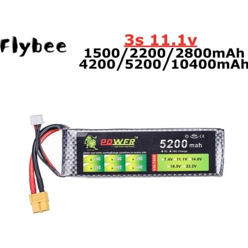 LION POWER 3S 11.1v 1500mAh 2200mah 2800mah 4200mah 5200mah lipo battery For RC toy Car Airplane Helicopter Spare Parts