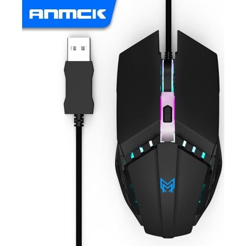 Anmck Ergonomic Wired Gaming Mouse 4 Buttons LED 1600DPI USB Computer Mice Gamer Souris Mause With Backlight For Laptop PC
