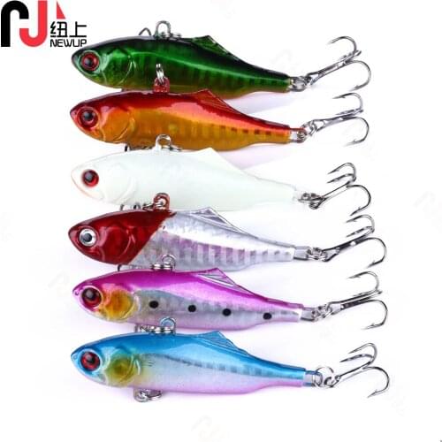 NEWUP 1Pcs 6cm/14g Winter VIB Balancer Fishing Lure Diving Swivel Jig Wobbler Lure Ice Sea Fishing Tackle