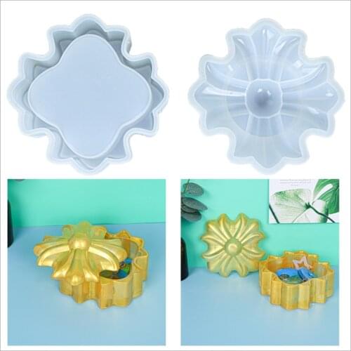 NEW Transparent Silicone Mould Dried Flower Resin Decorative Craft DIY Cross storage box Mold Epoxy Resin Molds For Jewelry
