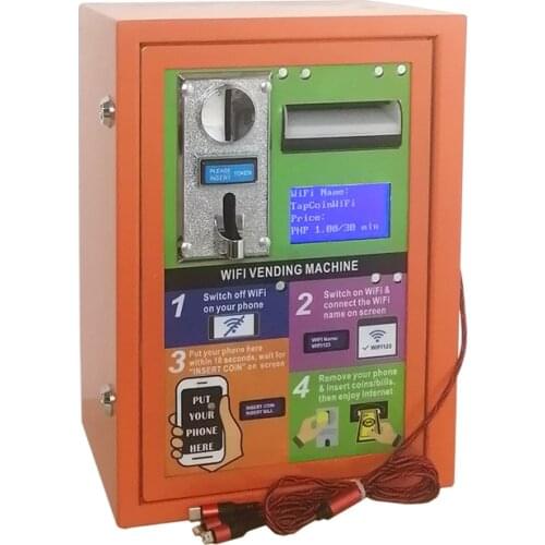 New Product Ideas 2021 Smart Coin and Banknote Operated 3 in 1 Charging Cable WiFi Vending Machine