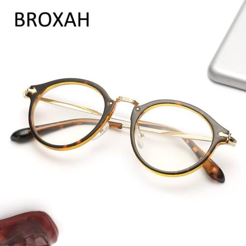 Fashion Oval TR90 Glasses Frame Women Men Reading Eyewear Frame Vintage Ultralight Clear Lens Glasses UV400 Optical Frame Oculos