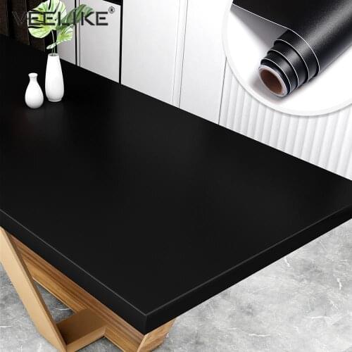 Solid Color Wallpapers Matte Self Adhesive Contact Paper Wall Stickers Vinyl Wardrobe Kitchen Cabinet Furniture Renovation Decor