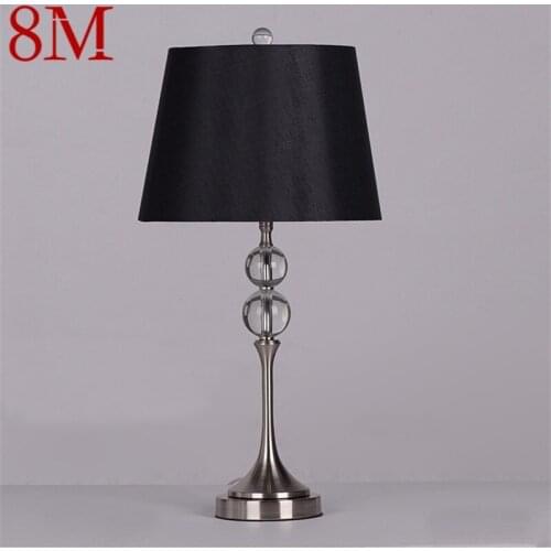 8M Simple Table Lamp Modern LED Crystal Decorative Desk Light for Home Bed Room Bedside