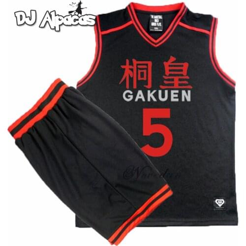 Anime Kuroko no Basket Basuke Cosplay GAKUEN School Uniform Aomine Daiki Basketball Jersey Sportswear T Shirt Shorts Costume Set