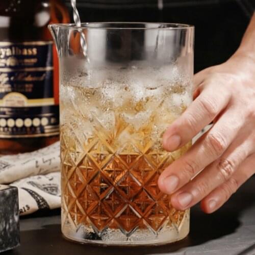 Japanese Crystal Bartender Stir Cup Bar Cocktail Modulation Division Cup Shake Alcohol Wine Set Tool Glass Appliances Giftrs