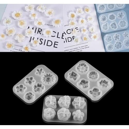 1Pcs Flower Silicone Mold Daisy UV Epoxy Resin Casting Mould Flower Resin Charms Molds for DIY Jewelry Decoration Making Tool