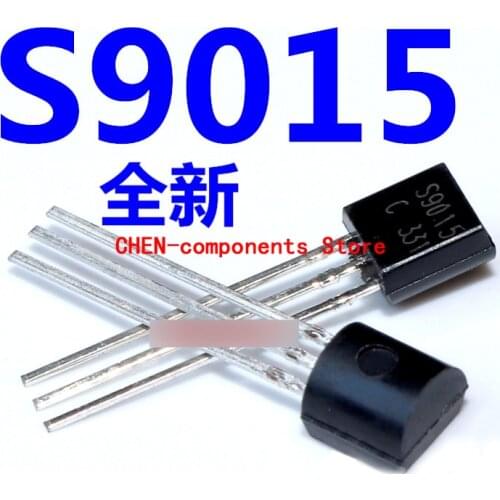 100pcs brand new S9015 TO-92 PNP straight Insert Power transistor