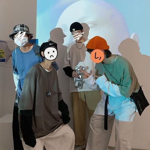 2021 Mens Loose Solid Color Coats Round Neck Long Sleeve Hoodies Cotton Casual Pullover Clothes Sweatshirts Big Size M-5XL