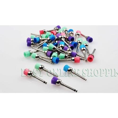 30pcs Colorful Nylon Latch Flat Polishing Polisher Prophy Cup Brushes Dental Lab Materials
