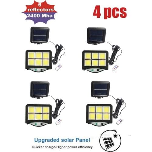 4pcs seperable Solar Light Outdoor sunlight PIR Motion Sensor Wall Light Waterproof Solar Powered wall lamps for Garden Decor in