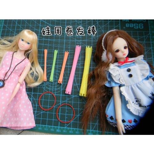 5pcs Mini curly hair bar high temperature silk doll wig curly hair rod 1/3 1/4 1/6 1/8 BJD Blyth doll accessories AZ salon licca