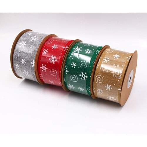 50mm*5m non-woven printed snowflake home Christmas tree decoration