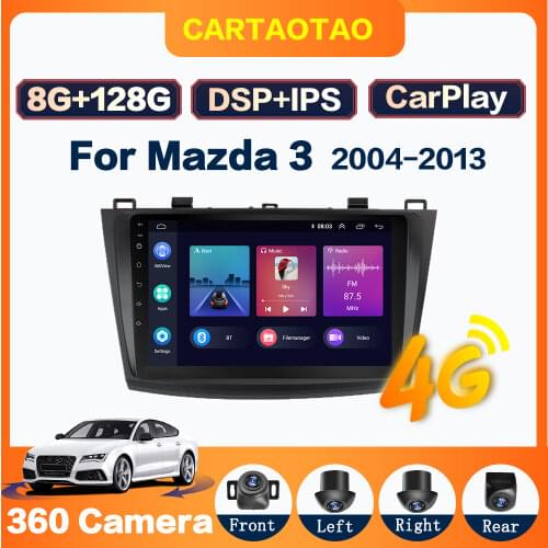 4G+64G Android 9.0 Car DVD Player For Mazda 3 2004 2005 2006-2013 Car Radio GPS Navigation WIFI RDS IPS Multimedia Player 2din