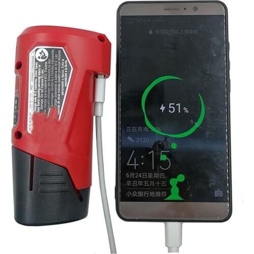 N12 12V USB Adapter Charger Converter for M12 Battery DIY Accessories