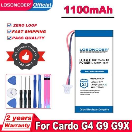 WW452050-2P LIP451949-2P Battery For Cardo Scala Rider G4 G9 G9x Earphone ZN452050PC-1S2P 452050X2 WW452050-1S2P ZN452050PC-1S2P