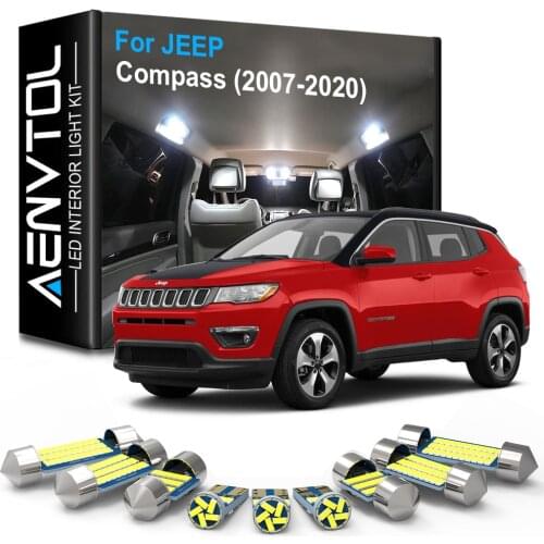 AENVTOL Canbus For Jeep Compass MK49 MP 2007 2008 2011 2012 2013 2014 2018 2019 2020 Car Accessories Parts Interior Lights LED