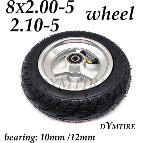 8x2.00-5 Tubeless Tire Wheel 2.10-5 for Kugoo C3 S3 S2 MINI Electric Scooter Rear Wheel Modified Parts