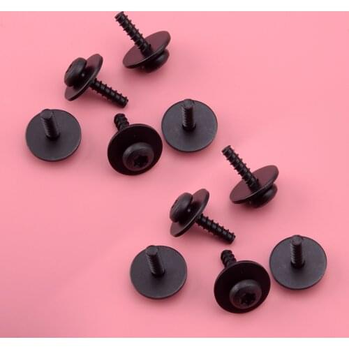 Black W702413-S307 W702413-S450B 10pcs Under Engine Shield Air Dam Deflector Torx Screws fit for Ford Focus Escape