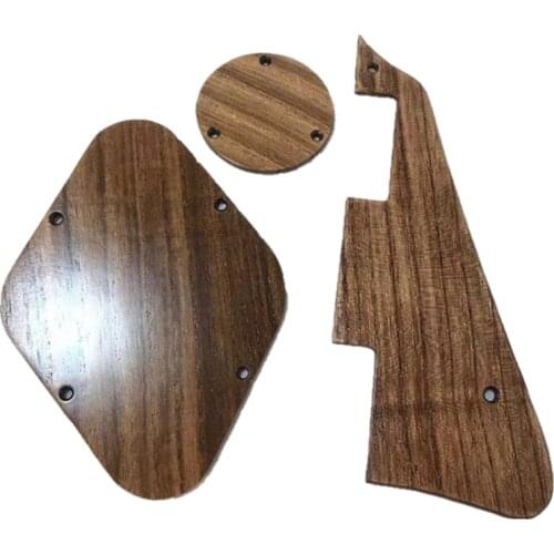 Hand-made Chinese scholartree wood Guitar Pickguard +back coverplate+switch cavity cover