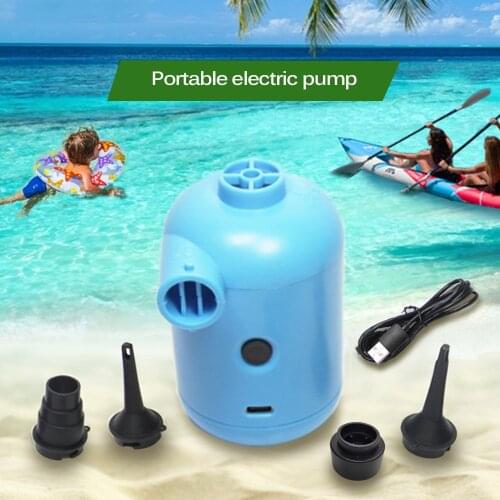 TiOODRE 1set Electric Air Pump USB Pump USB Inflating Deflating DC 5V For Inflatable Air Mattress Cushion Bed Boat Swimming Ring