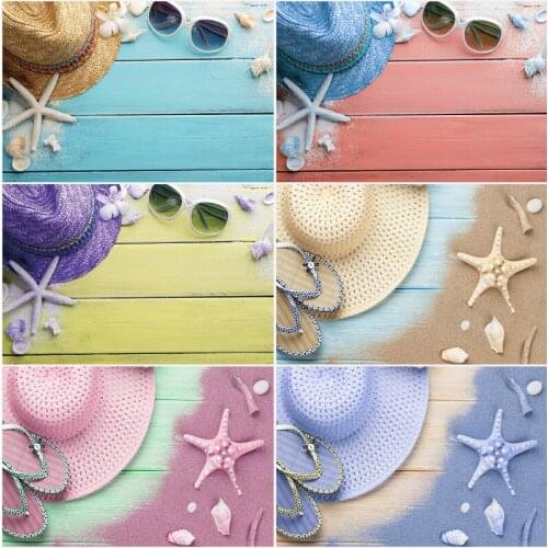 Wooden Board Backdrop Colorful Hat and Planks Photography Background Baby Shower Celebration Photo Booth Studio Decor