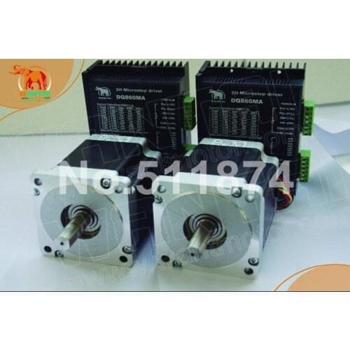Good Price! CNC Wantai 2 Axis Nema34 Stepper Motor 85BYGH450C-012 1600oz-in+Driver DQ860MA 7.8A 256micro Engraver Kit Grind