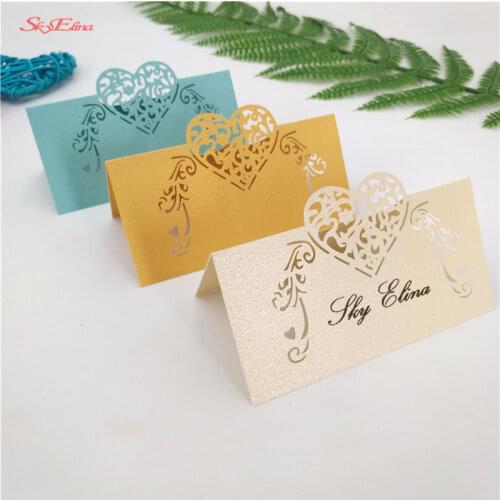 10pcs Party Table Name Guest Place Cards Table Name Place Cards Wedding Supplies Seating Decoration Favor 6Z-SH928