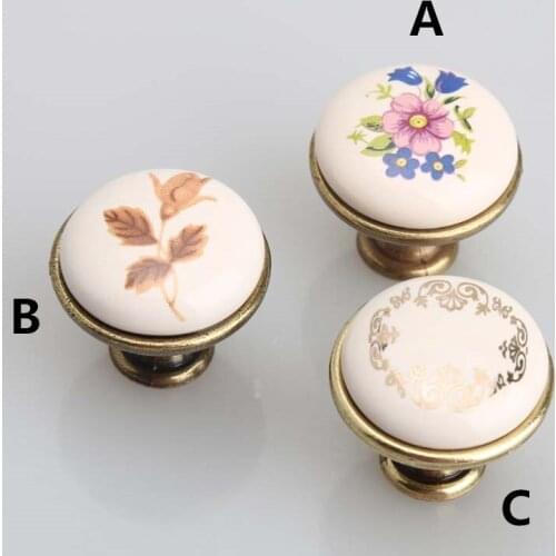 Drawer knobs pulls dresser pulls knobs village rural ceramic furniture knobs Classical style handles small knobs 29mm