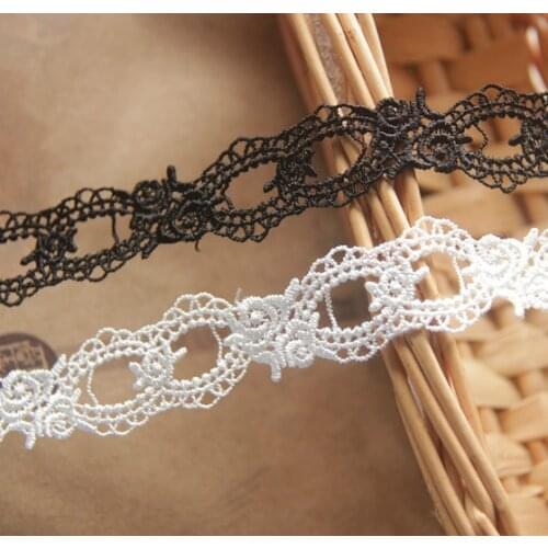 10Yard/Lot DIY clothing lace trim accessories water soluble embroidery rose hollow lace 2cm can wear ribbon(send ribbon)