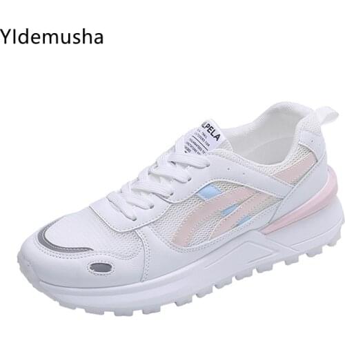 Chunky Sneakers Women Sport Shoes 2021 Summer Mesh Womens Sneakers Fashion Brand Design Thick Sole Casual Shoes Ladies Trainers