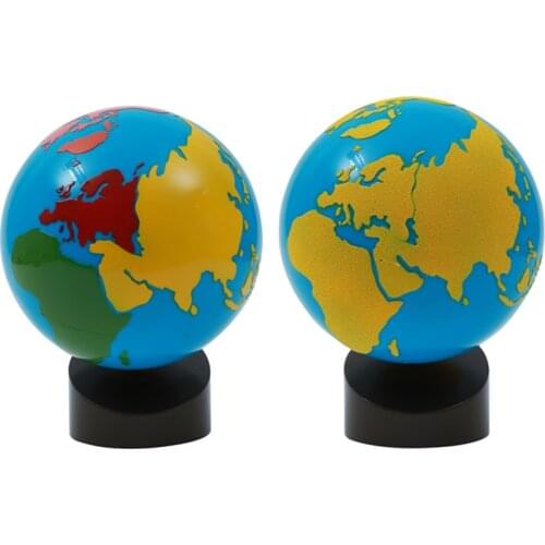 Globe of World Parts/ Globe Of The Continents Montessori Materials for Culture Area Early Educational Toy Geography Materials