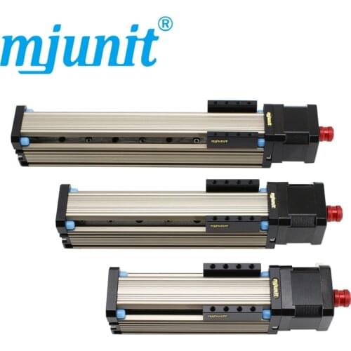 Mjunit Stepper motor small micro precision guide slide table high precision single rail working table module slide 100mm stroke
