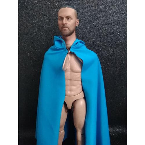 1/6 Scale Light Blue Cape Cloak Model FOR 12" Male Body Doll