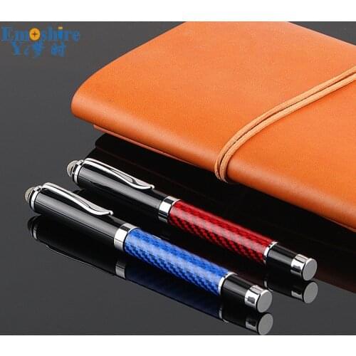 Wholesale Carbon Fiber Cloth Head Touch Screen Ballpoint Pen Business Advertising Gift Hotel Stationery Print LOGO P603