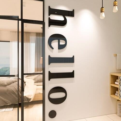 Nordic style simple 3d three-dimensional wall stickers living room bedroom doorway background wall layout self-adhesive
