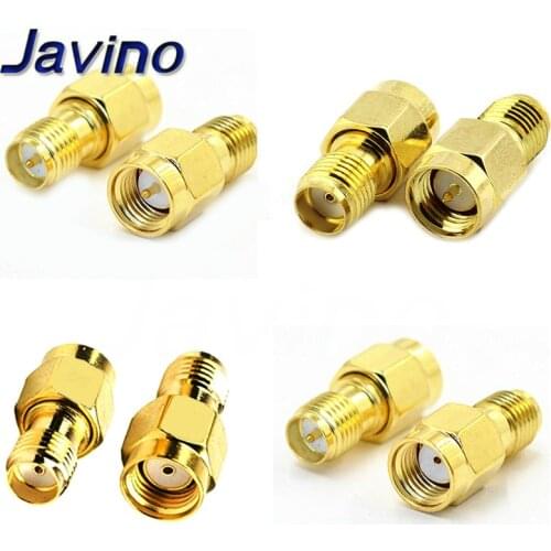 Connector SMA Female to RP SMA Male Plug Connectors Adapter Gold Plated Straight Coaxial RF Adapters