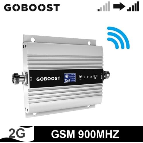 GOBOOST GSM 900 MHz Signal Repeater Cell Phone 2g Network Signal Booster Mobile Phone Amplifier