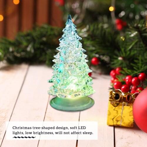 Christmas Night Lamp Low Brightness Energy-saving LED Light Tree-shaped Acrylic Decorative Lamp Christmas Decorations